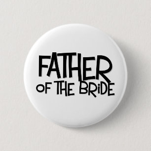 Hipster Father Bride Lite T Pinback Button