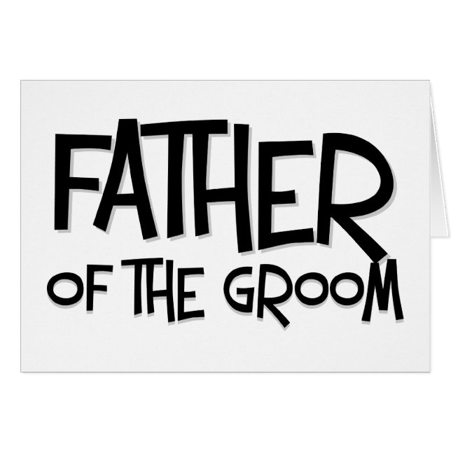 Hipster Father of the Groom Cards (Front Horizontal)