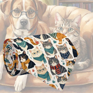 Hipster Faux Silk Stylish Cats Gentleman's Neck Tie