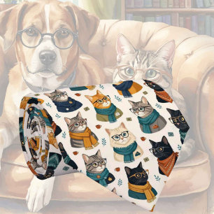 Hipster Faux Silk Stylish Cats Gentleman's Neck Tie