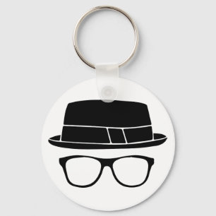 Hipster Fedora Keychain