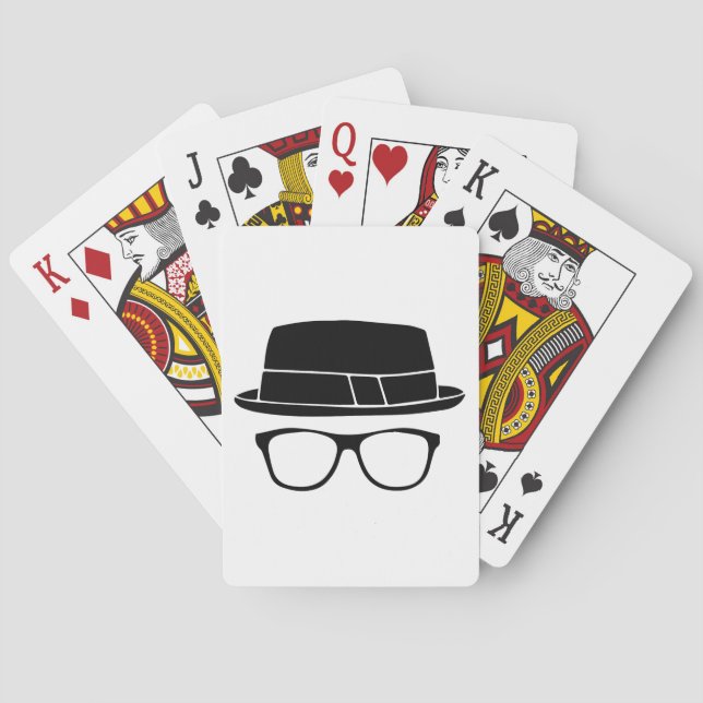 Hipster Fedora Poker Cards (Back)