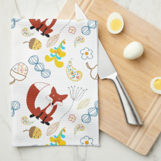 Hipster Forest Fox Baby Nursery Towel