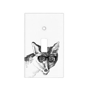 Hipster Fox Light Switch Cover