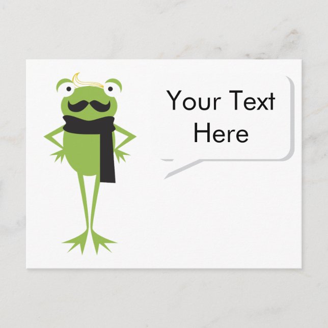 Hipster Frog Postcard (Front)