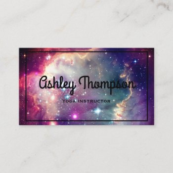 Hipster Galaxy Nebula Business Card by RoseRoom at Zazzle