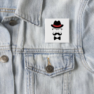 Hipster Gentleman Elements Button