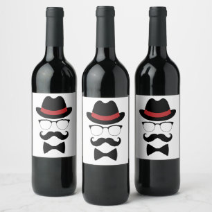 Hipster Gentleman Elements Wine Label