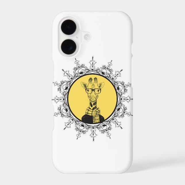 Hipster Giraffe  Cute iPhone Case (Back)