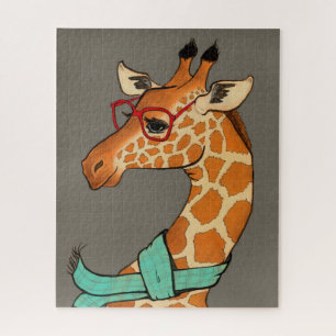 Hipster Giraffe Jigsaw Puzzle