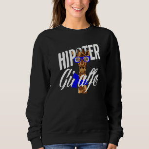 Hipster Giraffe With Glasses  Giraffe Sweatshirt