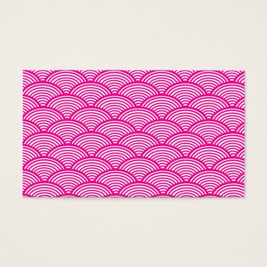 Hipster Girly Pink Japanese Wave Pattern (Front)