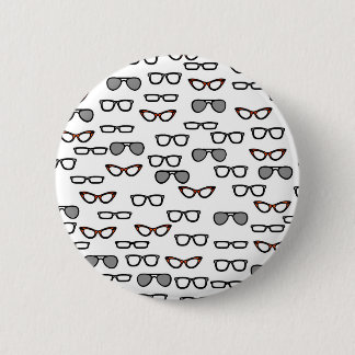 Hipster glasses button