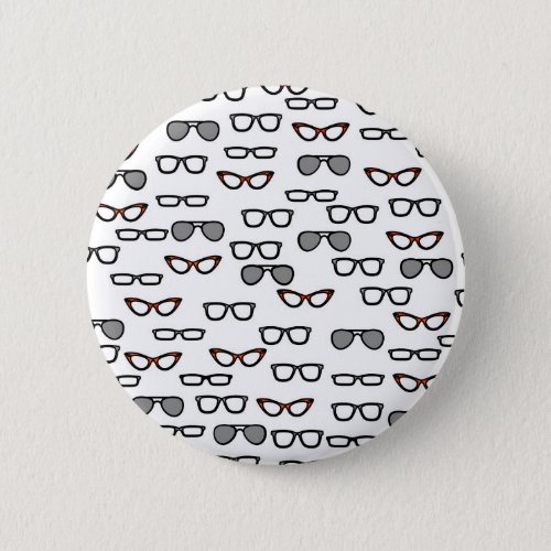 Hipster glasses button