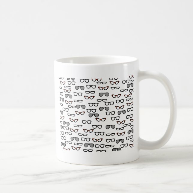 Hipster glasses coffee mug (Right)