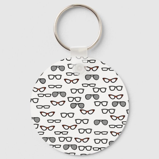 Hipster glasses keychain (Front)