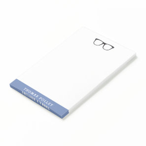 Hipster Glasses Personalized Notepad