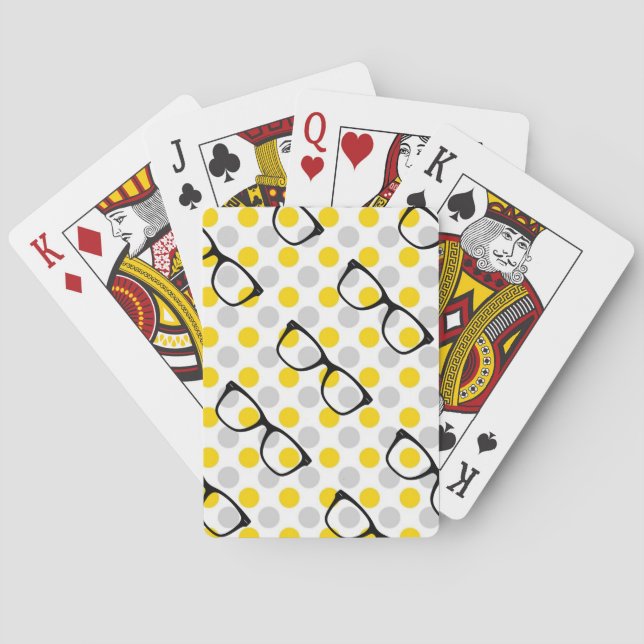 Hipster Glasses Playing Cards (Back)