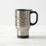 Hipster glasses travel mug<br><div class="desc">Fun and kitschy, these hipster glasses are all over cool.</div>