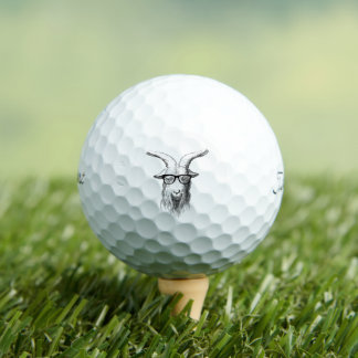 Hipster Goat  Golf Balls