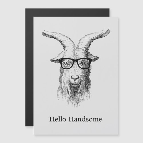 Hipster Goat Hello Handsome