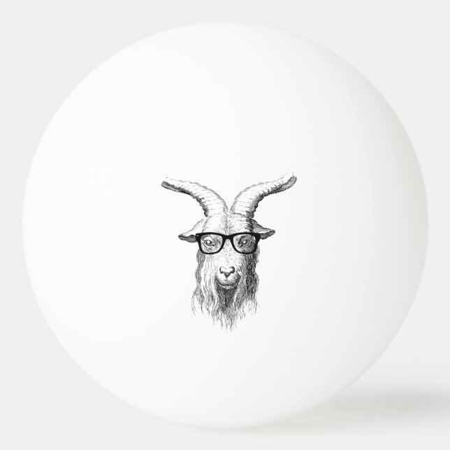 Hipster Goat  Ping Pong Ball (Front)