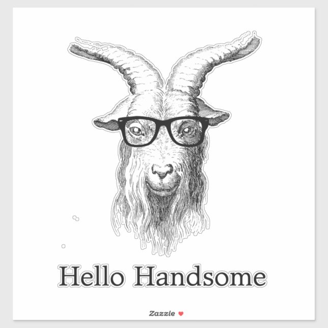 Hipster Goat  Sticker (Sheet)
