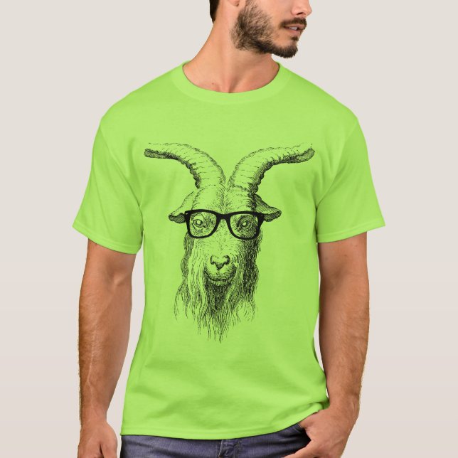 Hipster Goat T-Shirt (Front)