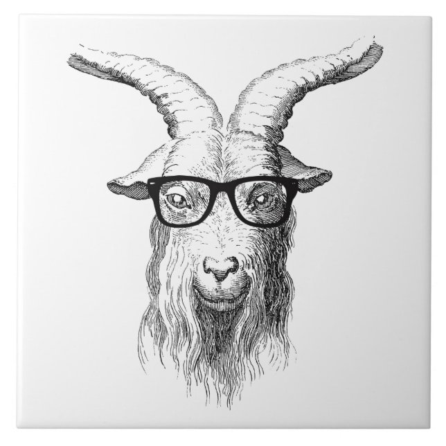 Hipster Goat Tile (Front)