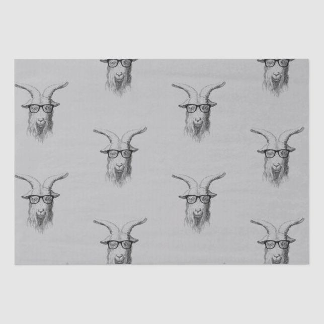 Hipster Goat Tissue Paper (Front)