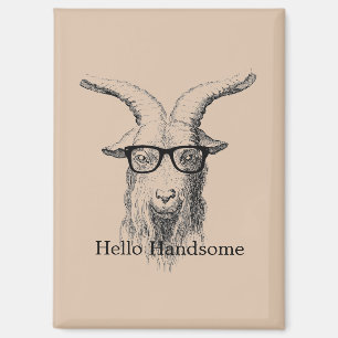 Hipster Goat with Glasses Magnet