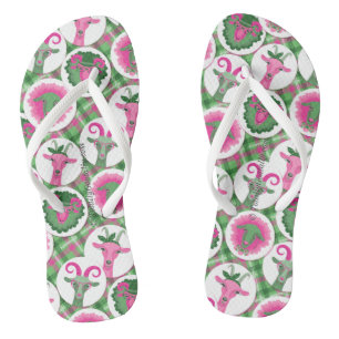 Hipster Goats   by TotallyGoatally™ Flip Flops