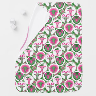 Hipster Goats by TotallyGoatally™ Swaddle Blanket