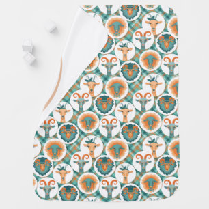 Hipster Goats by TotallyGoatally™ Swaddle Blanket