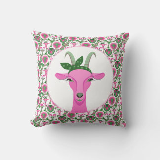 Hipster Goats | by TotallyGoatally™ Throw Pillow