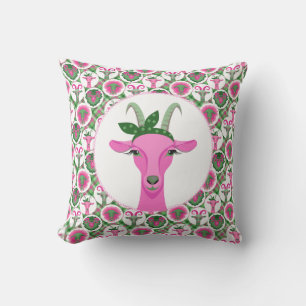 Hipster Goats by TotallyGoatally™ Throw Pillow