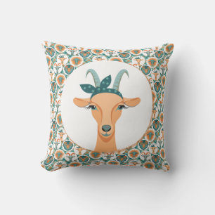 Hipster Goats by TotallyGoatally™ Throw Pillow