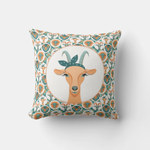 Hipster Goats by TotallyGoatally™ Throw Pillow