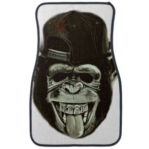 Hipster Gorilla Car Mat