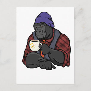 Hipster Gorilla Postcard