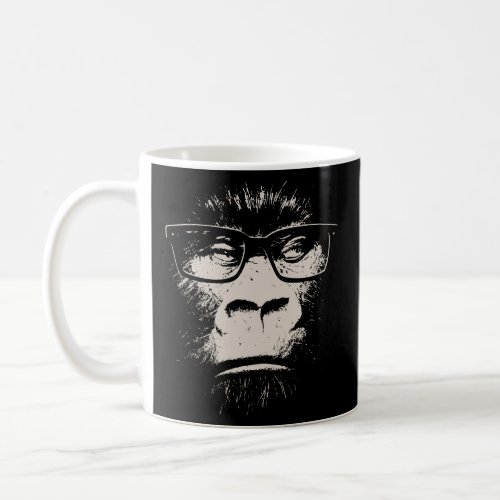 Hipster Gorilla With Glasses  Coffee Mug