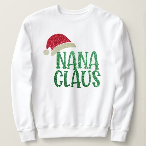 Hipster Grandma Nana Santa Clause Funny Christmas Sweatshirt