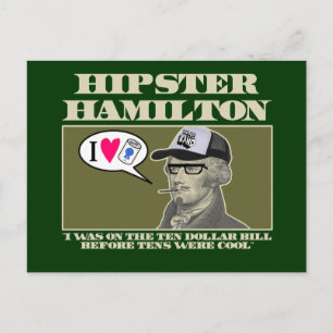 Hipster Hamilton Postcard