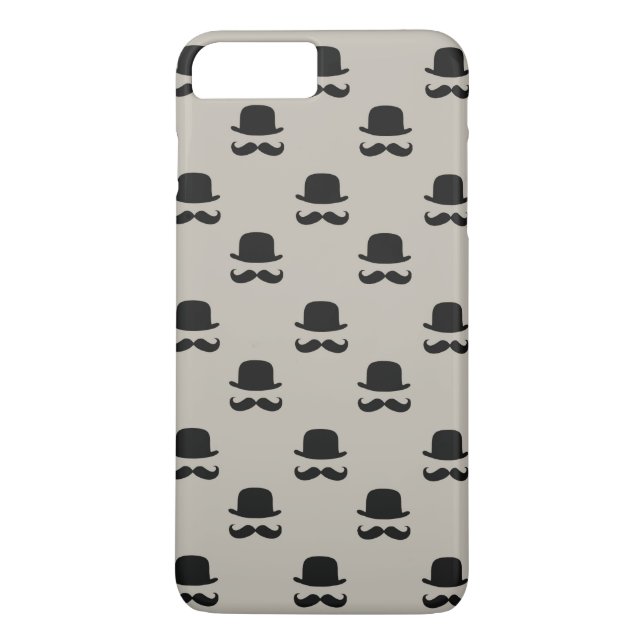 Hipster Hats and Mustaches Case-Mate iPhone Case (Back)