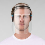 Hipster Headphones - simple black drawing Face Shield (Insitu)
