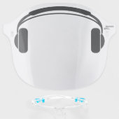 Hipster Headphones - simple black drawing Face Shield (Front w/Glasses)