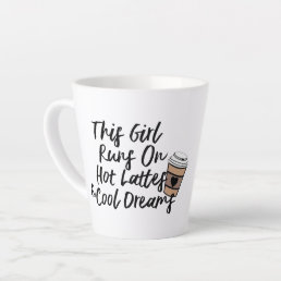 Hipster Hot Latte and Cool Dreams Coffee Mug