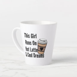 Hipster Hot Latte and Cool Dreams Coffee Mug