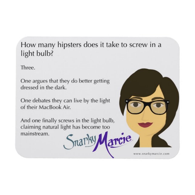 Hipster Humor Magnet (Horizontal)