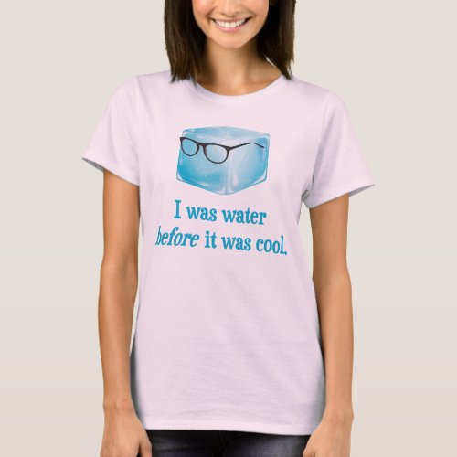 Hipster Ice Cube Was Water Before It Was Cool T_Shirt